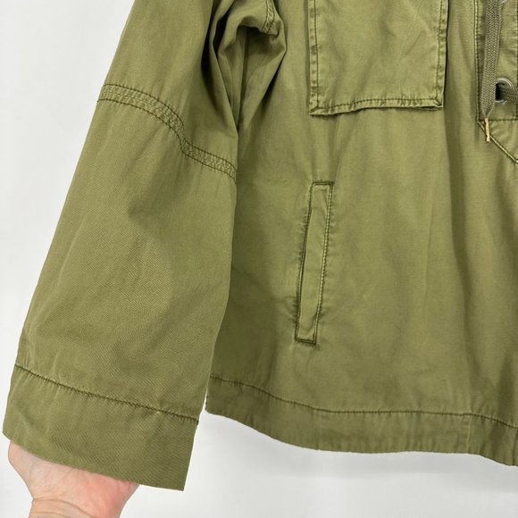 Free People Olive Green Hooded Jacket - Picture 3 of 11